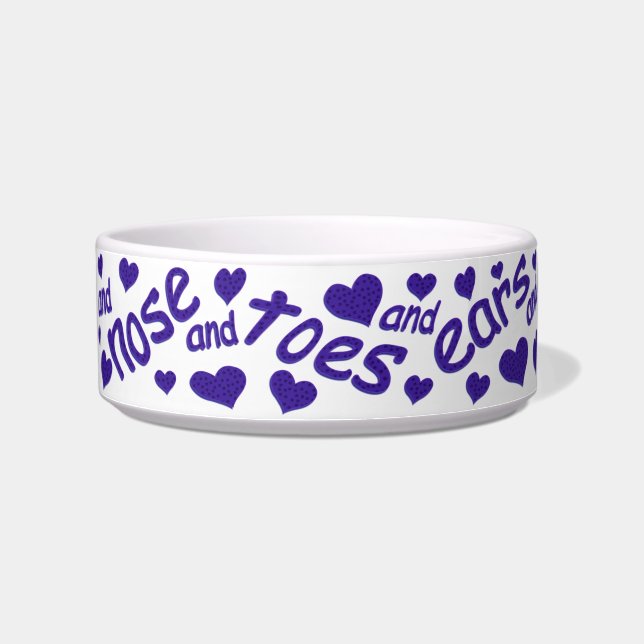 Écuelle noes & orteils & ...Nom de .kitty. (Gauche)