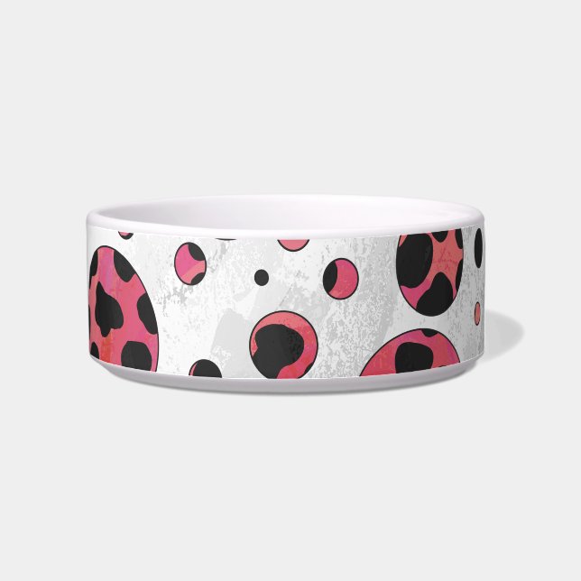 Écuelle Noir dalmate et rouge avec Pois (Droite)