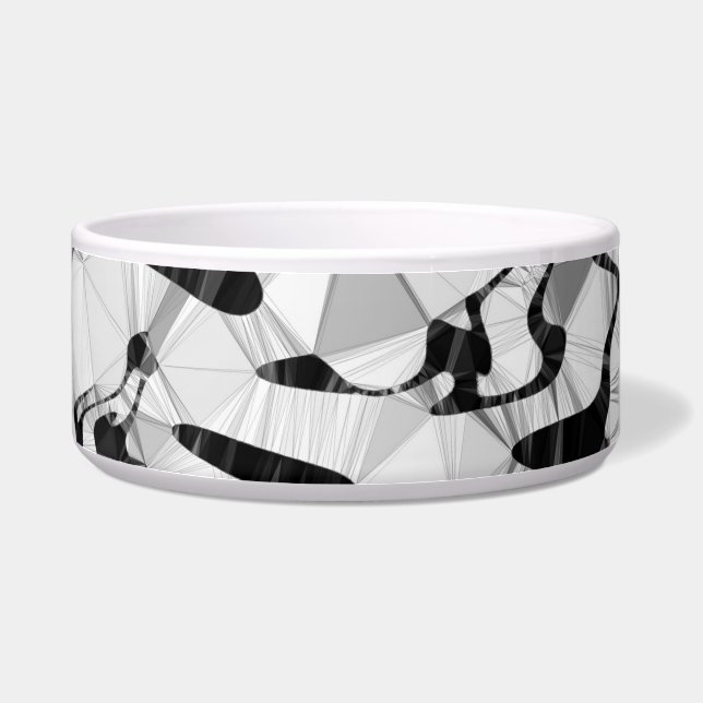 Écuelle Noir et blanc en mouvement Pet Bowl (Droite)