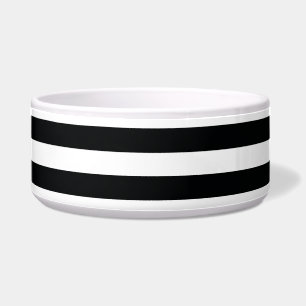 Écuelle (Noir et blanc horizontal) personnalisable rayé