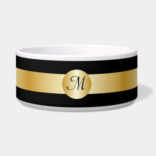 Écuelle Noir Et Or Monogramme Bowl Chien