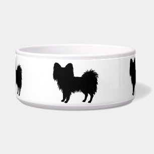 Écuelle Noir (Ou Autre Couleur) Papillon Chien Silhouette