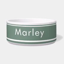 Nom personnalisé Bowl for Dogs - Sage Green