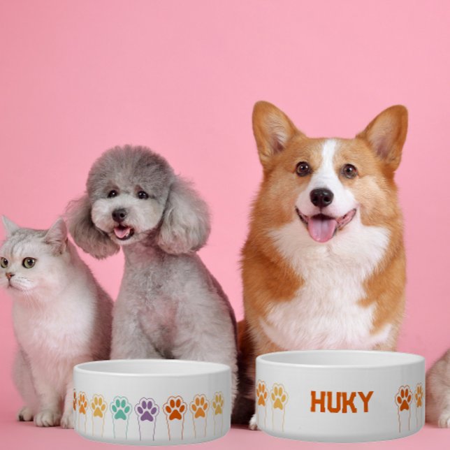 Écuelle Nom personnalisé de l'animal de compagnie Pâtes co (Créateur téléchargé)