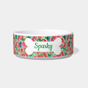 Écuelle Nom personnalisé Watermelon Motif chien animal de