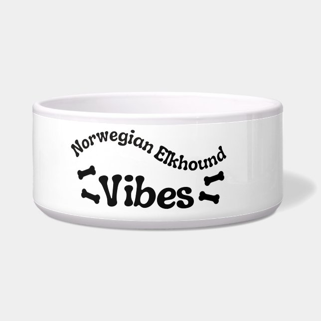 Écuelle Norvégien Elkhound Vibes Ceramic Chig Bowl (Gauche)