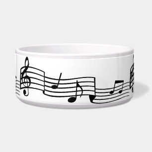 Écuelle Notes de Musique Animal de Compagnie