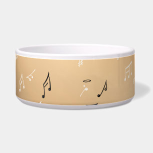 Écuelle Notes musicales Golden Light Céramic Pet Bowl