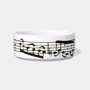 Écuelle Notes musicales noires et blanches