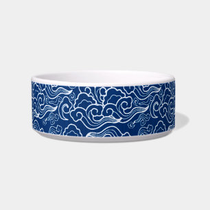 Écuelle Nuages japonais Vintages, bleu et blanc de cobalt