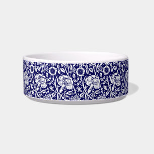 Écuelle Œillet damassé Art Nouveau, bleu marine et blanc