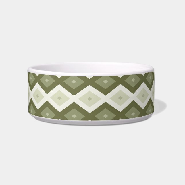 Écuelle Olive green diamond pattern (Devant)