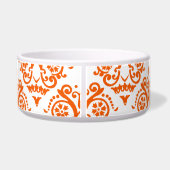 Écuelle Orange et blanc Elegant Damask (Dos)