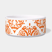 Écuelle Orange et blanc Elegant Damask (Droite)