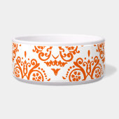 Écuelle Orange et blanc Elegant Damask (Devant)