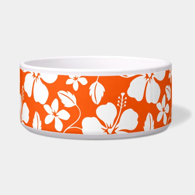 ÉCUELLE ORANGE HULA HAWAIENNE (HIBISCUS) (Devant)