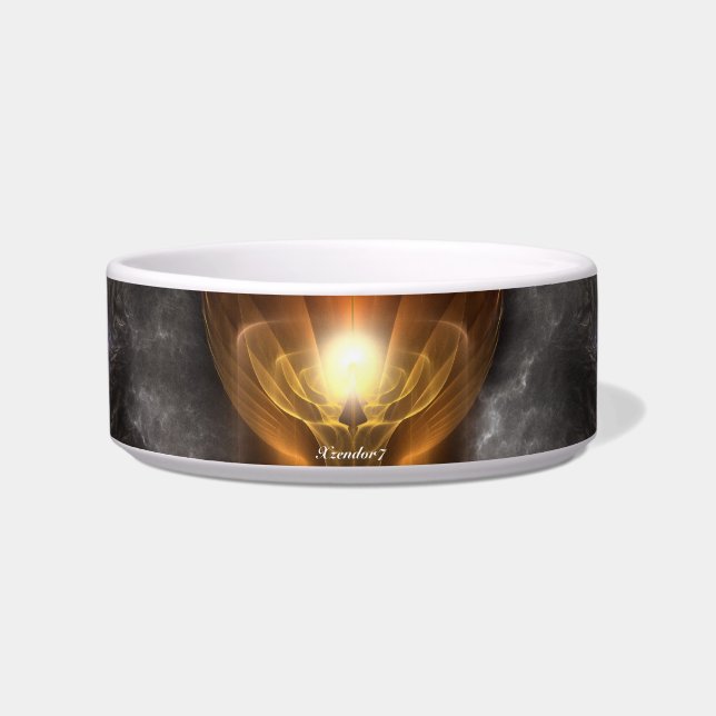 Écuelle Orbe D'Art Fractal Léger Pet Bowl (Devant)