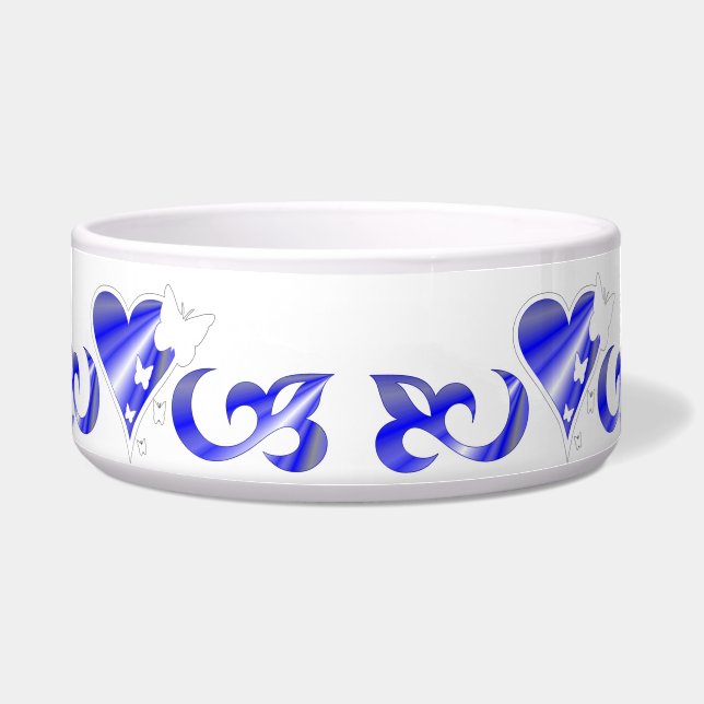 Écuelle Ornements Coeur arc-en-ciel avec papillon et Lily (Devant)