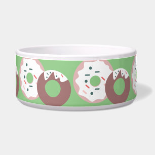 Écuelle Paillettes de glaçage de donut de Noël vert rouge