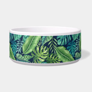 Écuelle Palm vert et Turquoise Tropical Banana Monstera Fe