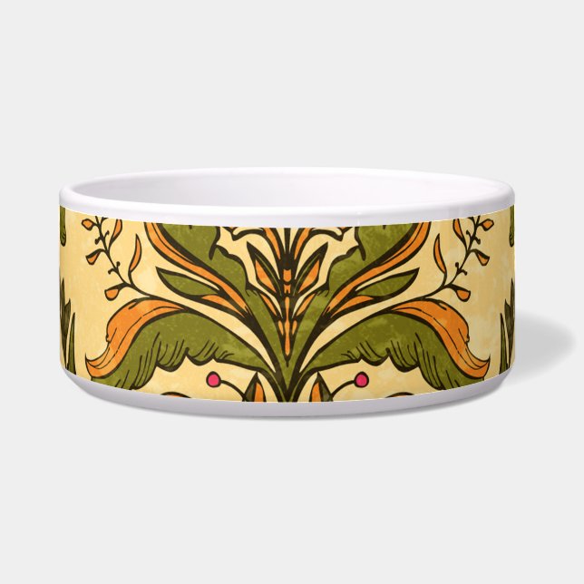 Écuelle Papier peint floral classique : damassé stylisé. (Devant)