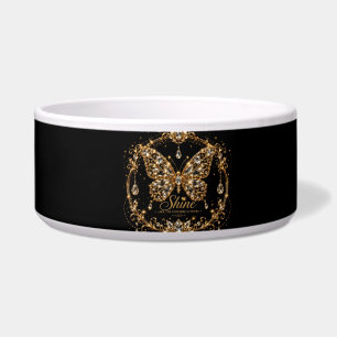 Écuelle Papillon de cristal doré Brille Art de joaillerie 