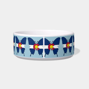 Écuelle Papillon du drapeau du Colorado plat moyen animal