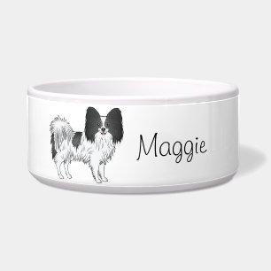 Écuelle Papillon noir et blanc mignon avec texte personnal