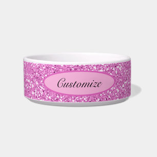 Écuelle Parties scintillant de  rose personnalisée