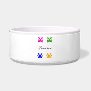 Écuelle Patte de chien coloré ajouter nom texte patte d'an