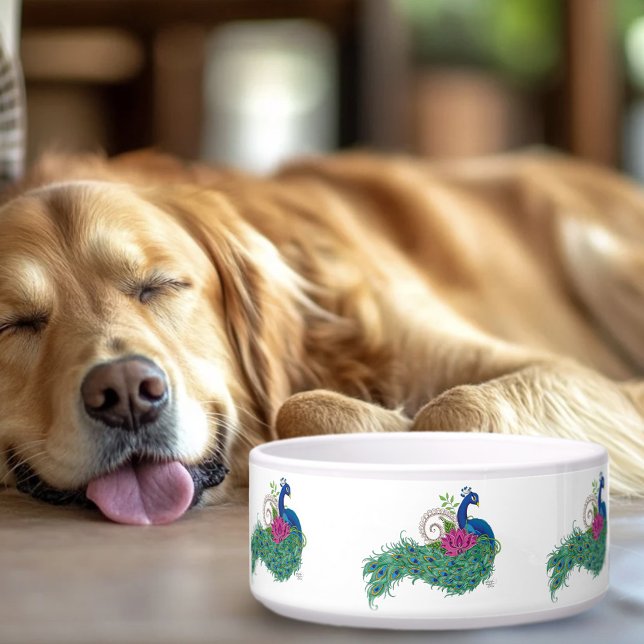 Écuelle Peacock Blue Lotus Fleur Henné (Créateur téléchargé)