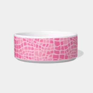 Écuelle Peau rose Faux Snake Motif Pet Bowls pour animaux