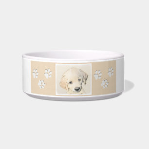 Écuelle Peinture de chiot d'or Retriever - Art de chien or