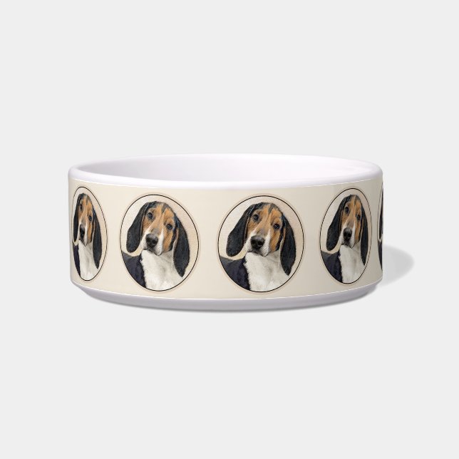 Écuelle Peinture de Coonhound de Treeing Walker - Œuvre d' (Gauche)