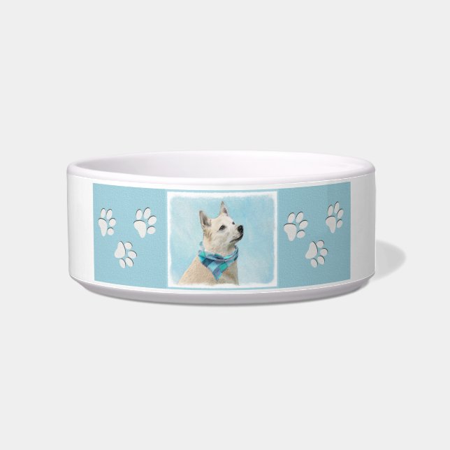 Écuelle Peinture norvégienne Buhund - jolie art original c (Droite)