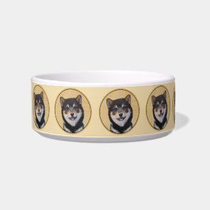 Écuelle Peinture Shiba Inu (Noir et Tan) - Art Chien