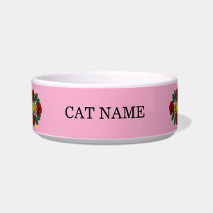 Écuelle Péniche Bateau de Canal Roses Chat
