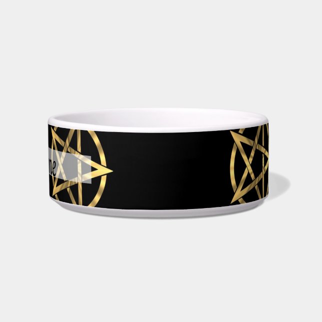 Écuelle Pentagramme noir et or (Droite)