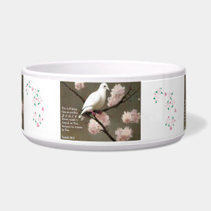 Écuelle "Perfect Peace Dove" Isaïe 26:3 Planteur en cérami