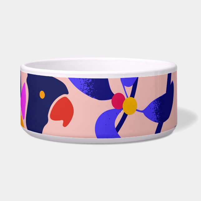 Écuelle Perroquets Vintages roses : Illustration Exotique  (Devant)