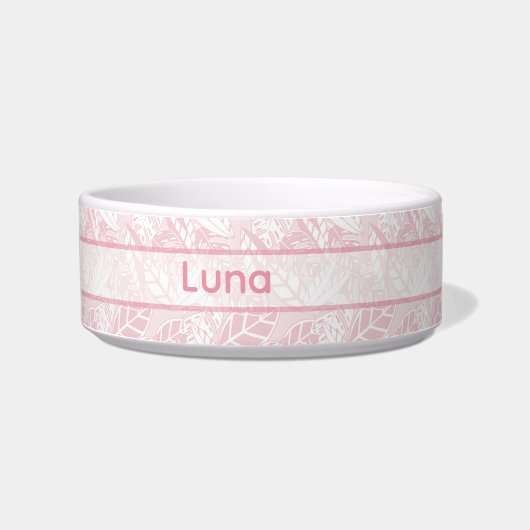 Écuelle Personalized Pet Bowl with foliage (Devant)