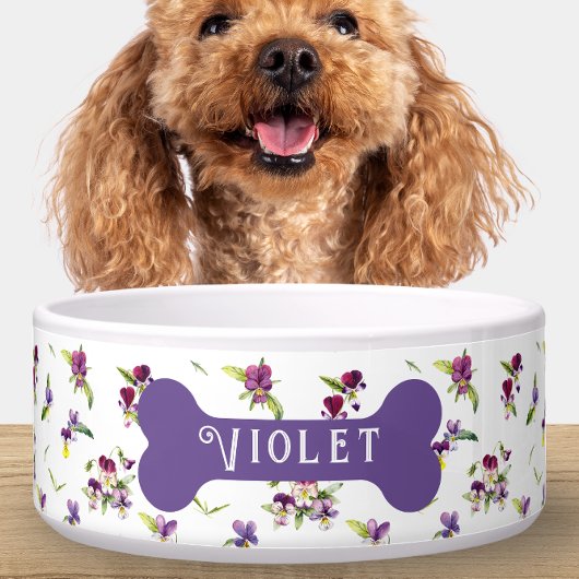Écuelle Personalized Violet Purple Floral