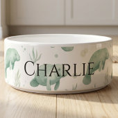 Écuelle Personalized Watercolor Manatee Pet Bowl