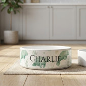 Écuelle Personalized Watercolor Manatee Pet Bowl