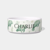 Écuelle Personalized Watercolor Manatee Pet Bowl (Devant)