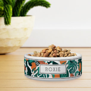 Écuelle Personnalisé Motif de fleurs d'orange tropicale