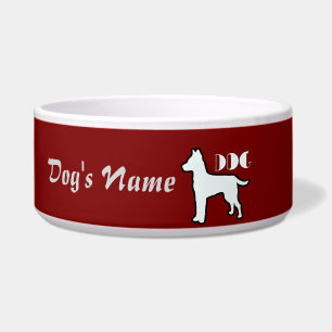 Écuelle Personnalisez le logo du chien Dk Red Large Chien