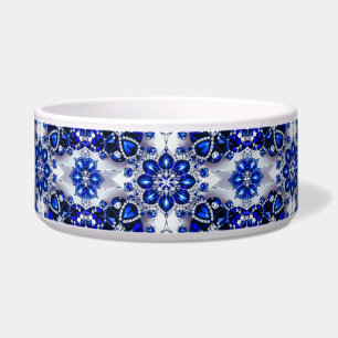 Écuelle Pet Bowl avec Bleu Blanc Couleurs Résumé Design