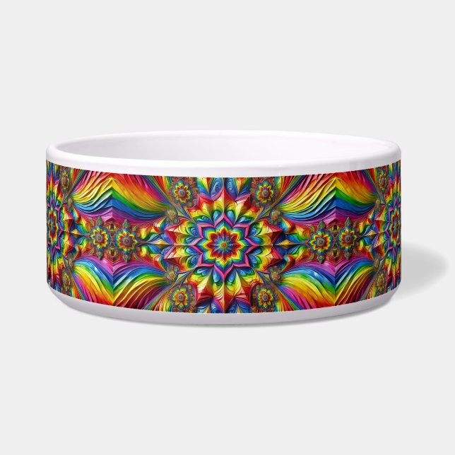 Écuelle Pet Bowl avec couleur LGBTQ Conception abstraite (Devant)