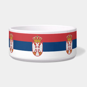 Écuelle Pet Bowl avec drapeau de Serbie